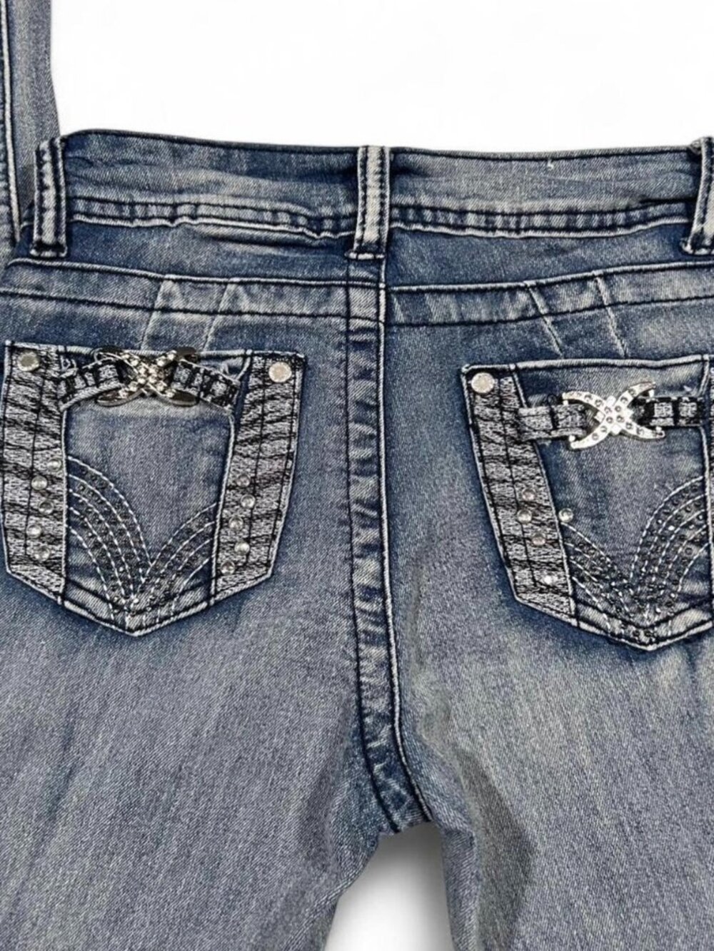 Sofia Jeans Y2K Rhinestone Skinny Sz 0 Med Wash